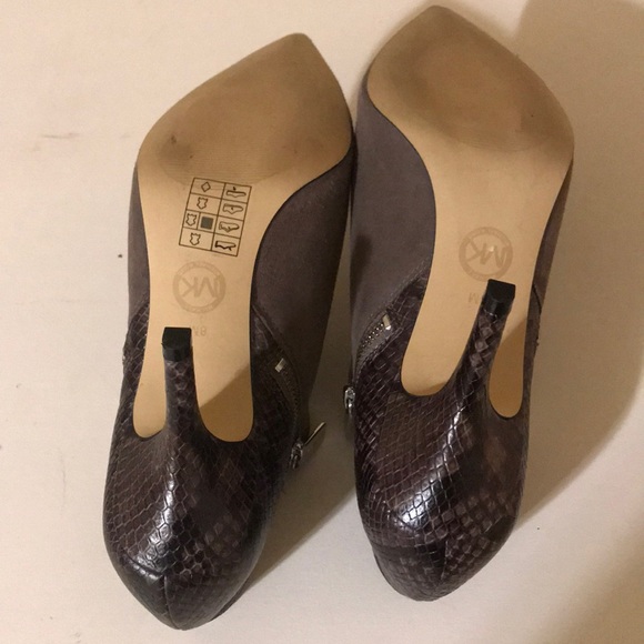 Michael Kors  Suede Snakeskin Print Booties - Picture 7 of 8